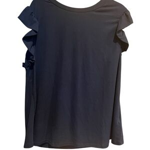 NWOT LuLaRoe 2XL Navy Blue Top with Flutter Sleeves